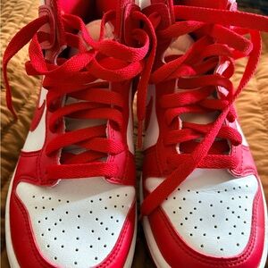 Nike Red and White Women's Sneakers